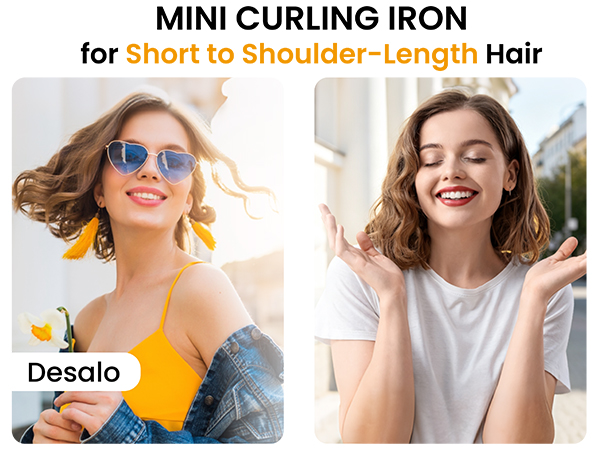 mini curling iron for short to shoulder length hair