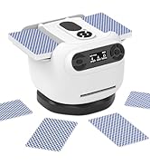 2-in-1 Automatic Card Shuffler and Dealer with 360° Omnidirectional Dealing, Multi-Size Card Comp...