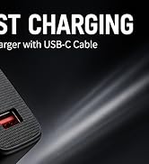 MAUSLGE 30W GaN charger black USB-C and USB-A dual port compact design