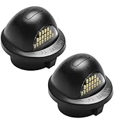 LESAUCE LED Full License Plate Light Red OLED Neon Pure White LED Tag Lights Lamps Replacement fo...