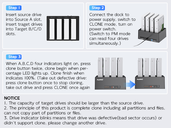 2.5 3.5 hdd ssd to usb 3.0 adapter reader enclosure hard drive cloner copy file das nas
