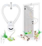 CATPICK Interactive Cat Toys for Indoor Cats Automatic Electric Flying Bird Feather Wand Toy - Be...