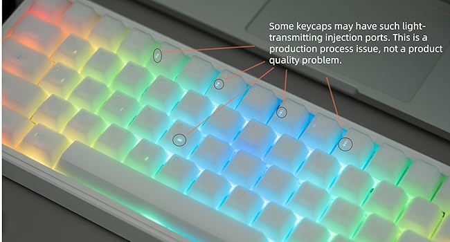 White Jade keycap 121keys Double Shot pbt keycaps Translucent keycaps Ceramic Creamy Custom Keycap