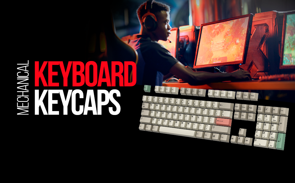 HK Gaming Mechanical Keyboad Dye Sublimation Keycaps 1