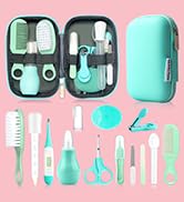 Baby Grooming Kit, Infant Safety Care Set with Hair Brush Comb Nail Clipper Nasal Aspirator,Baby ...