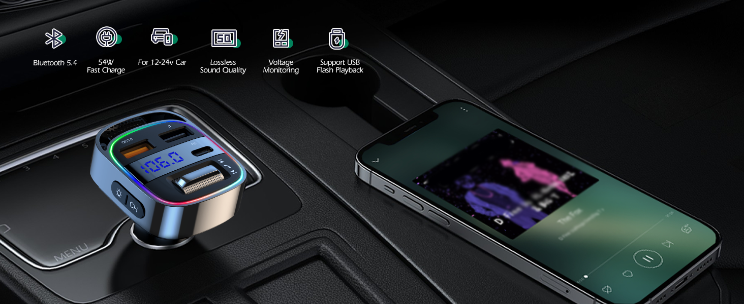 Bluetooth fm transmitter adapter