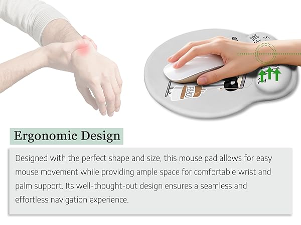 Ergonomic Mouse Pad with Wrist Rest