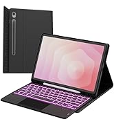 for Galaxy Tab S11 11 inch Case with Keyboard - 7 Color Backlits Detachable Wireless Touchpad Fol...