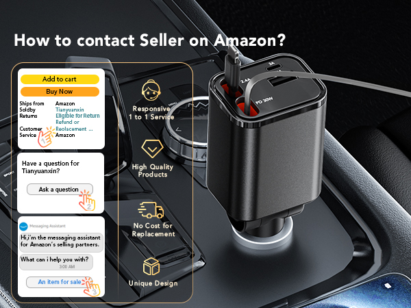 4 in 1 retractable car charger