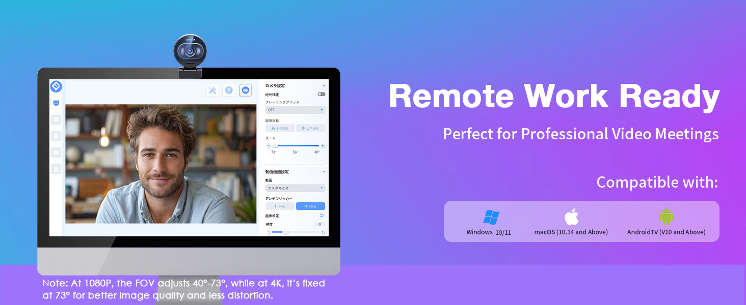 EMEET S600 4K Webcam with Tripod for Streaming Using Scenes