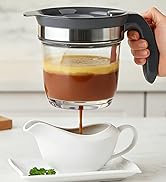 IVYHOME Fat Separator for cooking, 4 Cups Plastic Fat Strainers with Bottom Release, Gravy Grease...
