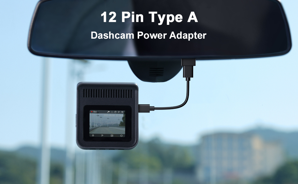 Dash Cam Power Adapter (12-pin Type A) for Toyota Tacoma select Highlander and more