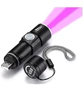 DARKBEAM UV Light Rechargeable USB Flashlight 395nm Blacklight Ultraviolet Wood's Lamp LED Portab...