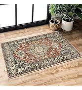 Lahome Oriental Small Area Rug - 2x3 Entryway Rug Ultra-Thin Washable Bathroom Rugs for Entryway,...