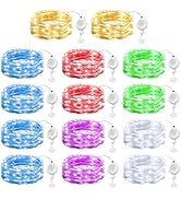 Brightown 14 Pack 6 Color LED Fairy Lights Battery Operated String Lights, 7ft 20LED Waterproof S...