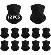 12 PCS neck gaiters for men women Face Mask Cooling Gator Mask Breathable Face Cover Ski Neck Sca...