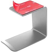 Mt.Jun Aluminum Under-Desk Headphone Hook, with Strong Adhesive VHB Tape, Holds 5 lbs (Silver)