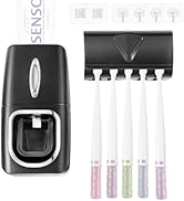 RIDGEPOLE Toothbrush Holder and Toothpaste Dispenser Set, Automatic Toothpaste Squeezer Dispenser...
