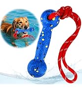 Mity rain Floating Dog Toys –E-TPU Water Pool Fetching Toy with Rope | for Small Medium Large Pet...