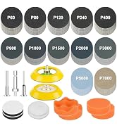 133pcs 3 Inch Sanding Disc Drill Polishing Kit Sanding Attachment, Headlight Restoration Kit, Hoo...