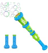 Electric Bubble Wand for Kids - Tons of Long-Lasting Bubbles in Seconds - 8oz Bubble Solutions In...