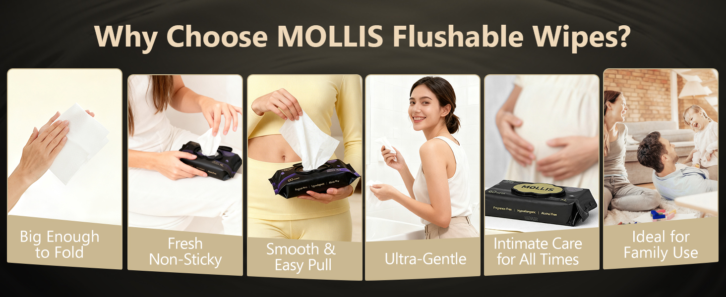MOLLIS Flushable Wipes