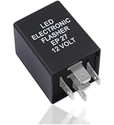 5-Pin Flasher Relay for LED Turn Signal,FL27 EP27 LED Flasher Relay for Fix Hyper Flashing Issue,...