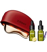 ZDEER Electric Gua Sha Facial Care Set – Heated Brass Face &amp; Neck Massager with Red Light Therapy...
