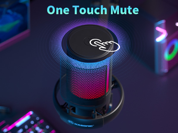 RGB Microphone for Gaming with Boom Arm