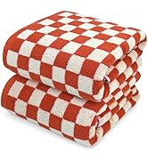 Jacquotha Ultra Soft Bath Towels 2 Pack - Checkered Towels Set - 520 GSM Cotton Highly Absorbent ...