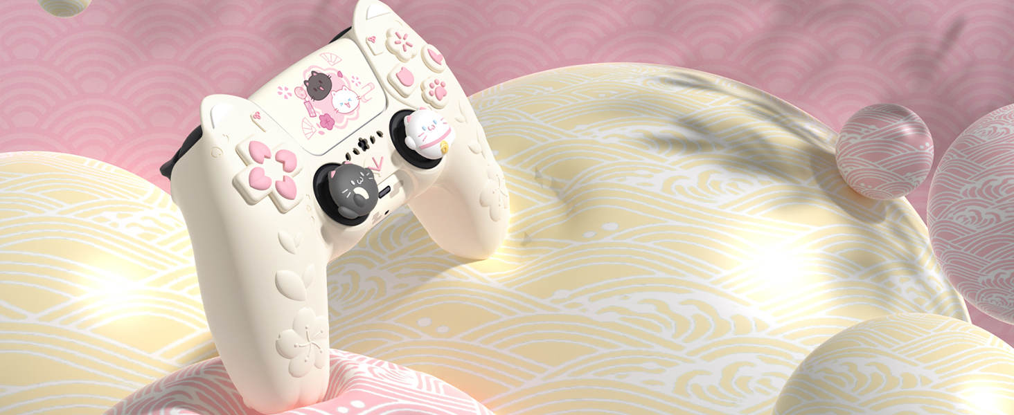 PlayVital Cherry Blossoms Kitten Protective Silicone Cover