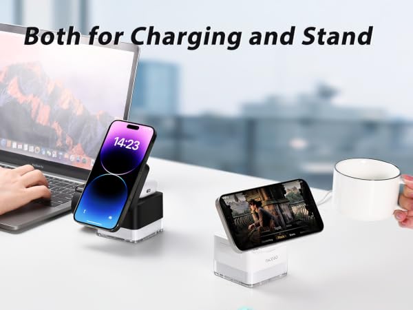 Wireless Charger Charging Station Cube 3 in 1 MagSafe Charger Stand for iPhone AirPods Apple Watch