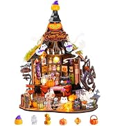 Rolife Haunted House DIY Miniature Dollhouse Kit for Adults | 1:18 Candy House with Light, Wooden...
