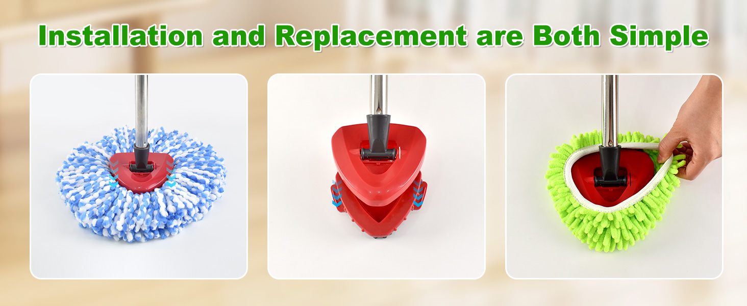 Mop Heads Replacements for O-Cedar Easywring RinseClean 2 Tank Spin Mop System