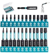 Security Torx Bit Set, 25PCS Tamper Proof Torx Bit Set, Star Bits Set Star Drill Bit S2 Steel Scr...