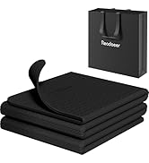 Readaeer Foldable Yoga Mat for Travel Folding Yoga Mat 6mm Thick with Carrying Bag, Non-Slip TPE ...