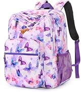 ZORFIN 26L Backpack for School, College, and Travel: Water Resistant Bookbag with 8 Compartments ...