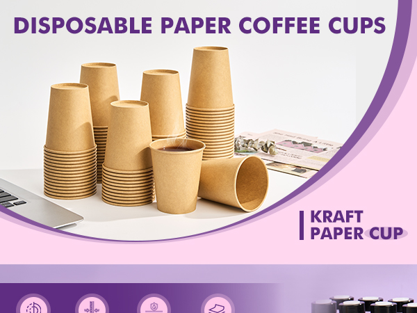 8 OZ Kraft Paper Cups