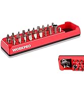 WORKPRO Magnetic Hex Bit Organizer, 39 Hole Screwdriver Drill Bit Holder Tray with Strong Magneti...