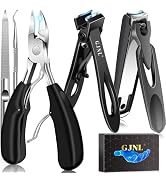 Toenail Clippers for Seniors Thick Nails - 17mm Wide Jaw Nail Clippers for Men, 37mm Heavy Duty T...