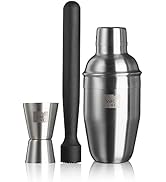 Vacu Vin Cocktail Set - 3 Essential Tools for Bartending Kit - Mixologists and Home Bar Enthusias...
