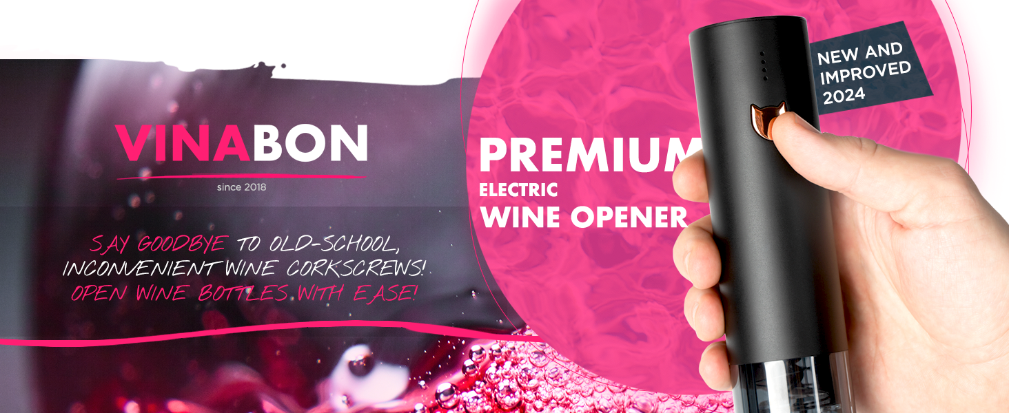 vinabon electric wine opener, vinabon electric wine bottle opener, wine opener rechargeable