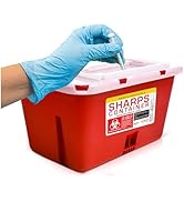 Sharps Container Large - Sharps Containers for Home Use and Labs - Portable Needle Disposal and T...