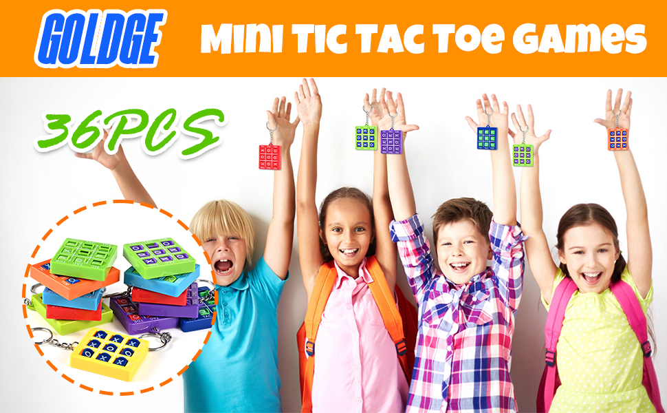 GOLDGE 36PCS Mini Tic Tac Toe Game
