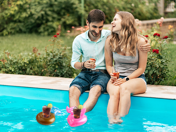  Inflatable Pool Drink Holder Floating Coasters 