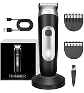LOBINH Electric Body Hair Trimmer for Men - Pubic Shaver with Ceramic Blades (No Nicks) - Mens Wi...
