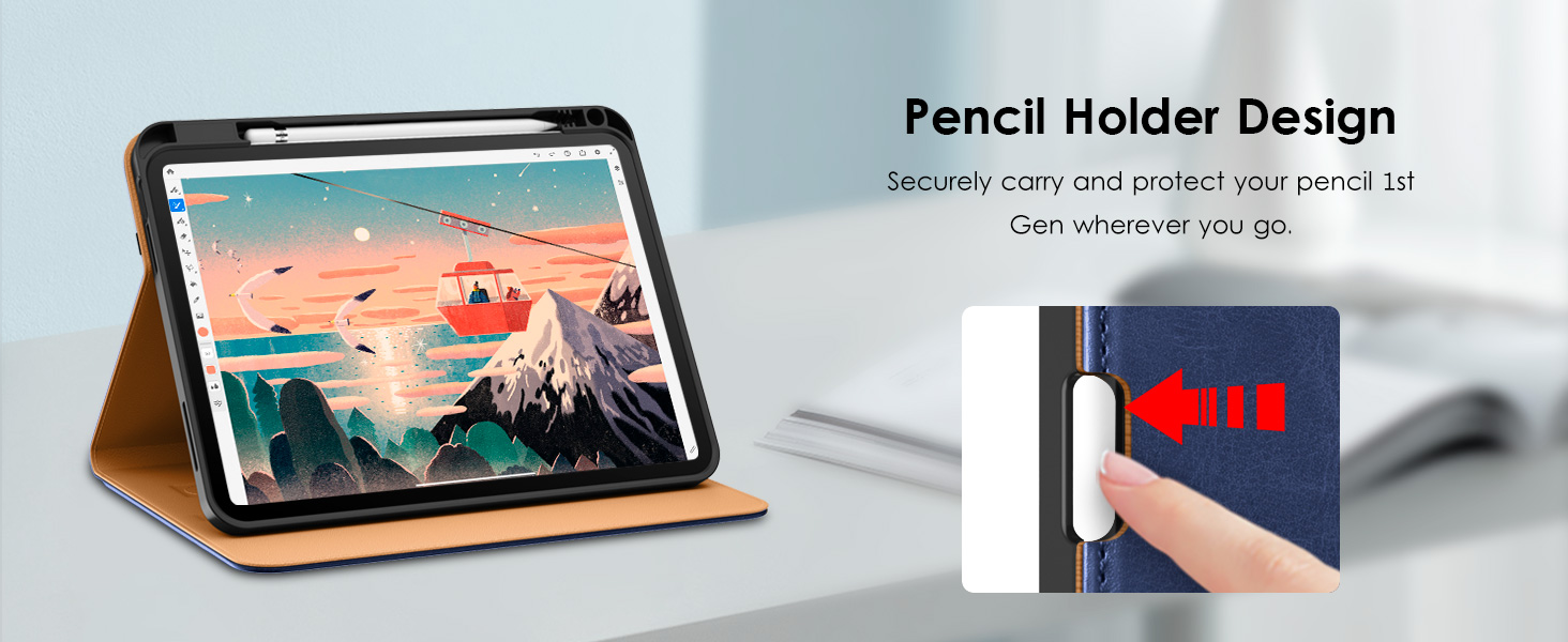 ipad 10th generation case with pencil holder