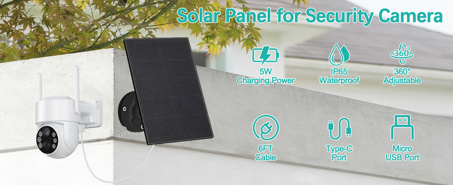 Solar Panels for Smart Security Camera