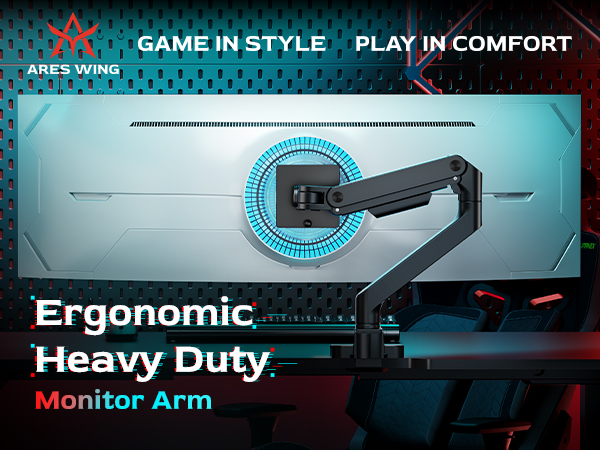 ergonomic heavy duty monitor arm