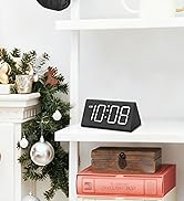 DreamSky Wooden Digital Alarm Clocks for Bedrooms - Electric Desk Clock with Large Numbers, USB P...